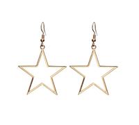Earrings for Women Fashion Design Hollow Star Large Pendant Earring Ladies Vintage Earrings Women's Geometric Pendant Pave Heart (Gold-a, One Size)