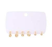 Earrings for Women Girls Gold Hoop Earrings Set 3 Pair For Women Trendy Gold Plated Lightweight Small/Silver Hoop Chunky Open Hoops Girls (f-B, One Size)