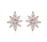 Earrings for Women, Gold Stud Earrings Sunflower Cubic Zirconia 16X20mm for Aunt Mother'S Day Jewelry Upgrade