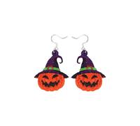 Earrings for Women Halloween Thanksgiving Fall Christmas Theme Earrings Set Holiday Halloween Stud Set Pumpkin Bat Drop Earring Holiday Jewelry (Light Blue, A)