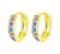 Earrings For Women Hoop Earrings Women's Colored Hoop Jewelry Birthday Lightweight Bead Drop Suitable For Women To Give To Relatives And Small Stud (B, 1. 3X0. 3cm)