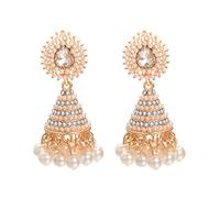 Earrings for Women Indian Bollywood Earring Handmade Pearl Tassel Bell
