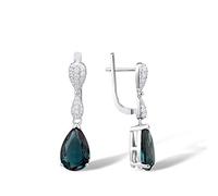 Earrings For Women Magic Green Crystal White Cubic Zirconia Jewelry