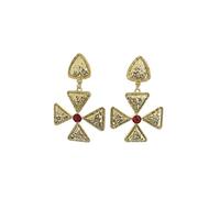 Earrings for Women Medieval Vintage Earrings French Exaggerated Geometric Fringe For Women Vintage High Design New Years Eve Jewelry Set (Gold-1, One Size)