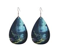 Earrings For Women Mirror Of Wonder Durable Leather Dangle Drop Earrings Fashionable Pierced Earring For Festival Party Daily Wear