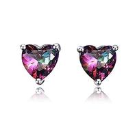 Earrings For Women Romantic Heart 925 Jewelry Earring With Created Gemstone Topaz Stones Party Wedding Birthday Gifts