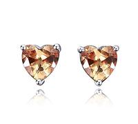 Earrings For Women Romantic Heart 925 Silver Jewelry Earring With Created Gemstone Topaz Stones Party Wedding Birthday Gifts