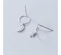 Earrings for Women, s925 Earrings Korean Fashion Diamond Star Moon Earrings Temperament Personality Ring Rose
