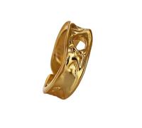 Earrings for Women S925 Sterling Silver Vintage Adjustable Irregular Ring, Tin Foil Pattern Wrinkle Texture Jewelry Gifts With Gift Box