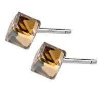 Earrings for Women, S925 Tremella Nail Art Woman Korean Faceted Champagne Cube Sweet Sugar Geometric Earrings One pair
