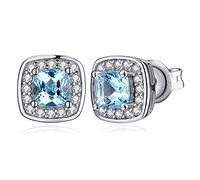 Earrings for women Sky Blue Topaz stud earrings 925 Sterling Silver earrings for women earrings fashion jewelry
