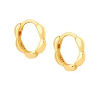 Earrings for Women, Small Hoop Earrings Sterling Silver Simple Polished Flower for Women for Valentine's Day Gift