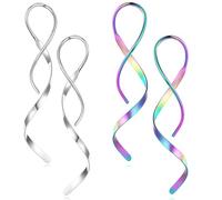Earrings For Women Spiral Threader Earrings Dangling Dangle Earrings For Women,Suitable For Gift Giving, Perfect For Your Birthday Party, Christmas, Gift Giving., 318 Steel, No Gemstone