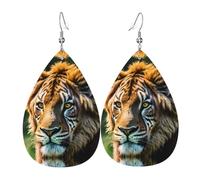 Earrings For Women Teardrop African Animals Durable Leather Earrings Colorful Leather Earring For Festival Married Party