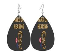 Earrings For Women Teardrop I Am Deaf Hearing Impaired Durable Dangle Hoop Earrings Lightweight Drop Earring For Festival Accessories Daily Wear