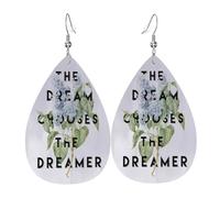 Earrings For Women Teardrop Strange The Dreamer Durable Leather Dangle Drop Earrings Lightweight Drop Earring For Beach Decoration Festival