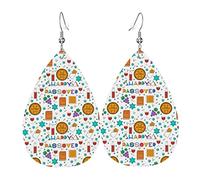 Earrings Happy Traditional Passover Dangle Earrings Vintage Dangle Earring Fashion Faux Leather Earrings For Women Bridal Accessory