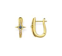 Thomas Sabo Sterling Silver Gold Plated Magic Stars Hoop Earrings CR678-959-7 - Sterling Silver / Gold Plated / Stone / Zirconia