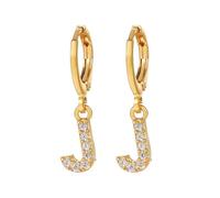 Earrings Jewelry 26 Initial Earrings 26 Alphabet A Z Alphabet Initial Gold Light Feeling For Women Girls Rainbow Drop (J # 1, One Size)