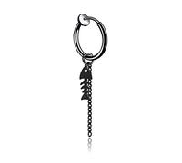 earrings jewelry jewelry for women Women Silver Earrings, Black Gothic Screw Cross Star Leaf Round Triangle Geometry Fish Bone Hoop Earrings Unisex Man Titanium Steel Punk Multiple s For Girlfriend,