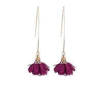 Earrings Long Dangle Flower Earrings Drop Earrings Wedding Party Banquet Vintage Piercing Jewelry For Women,PurplePractical and Deft