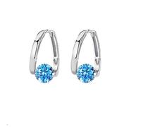 Earrings Lymphvity Earrings Histone Magnetotherapy Earrings Sparkling Hoop Acupressure Cuff Earrings For Women Big Hoop Earrings for Women 90s (Sky Blue, One Size)