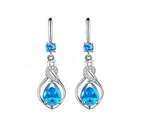 Earrings Multicoloured Earrings Shiny Zircon Women's Large Medium Length Drop Earrings Copper Tassels Earrings Yellow, one size, Copper, No Gemstone