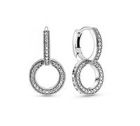 Earrings Pandora Double-circled Pandora 299052C01 sterling silver