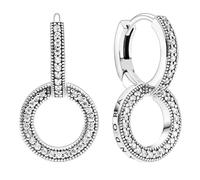 Pandora Sparkling double earrings in silver