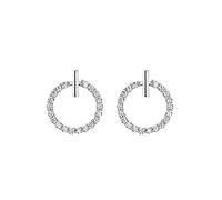 Earrings pavé round earrings rose crystal women's earrings