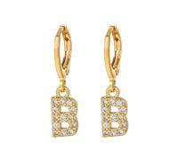 Earrings Set for Women 26 Initial Earrings 26 Alphabet A Z Alphabet Initial Gold Light Feeling For Women Girls Rainbow Ear Cuff (B-a, One Size)