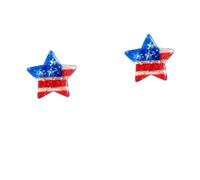 Earrings Sets 10 Flag Series Flip Flops DIY Metal Necklace Pendant Decorative Accessories Keychain Womens Charm Jewelry Crafts Silver Hoop Earring (C, One Size)