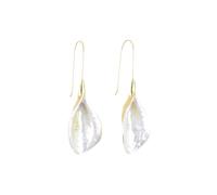 Earrings Sets Statement Long Gold Simicircle Dangling Earrings for Women Lightweight Disc Geometric Flat Brushed 1 Gold Plated Drop Dangle Hanging Hoop for women Her Silver (A, 3X8. 5CM)