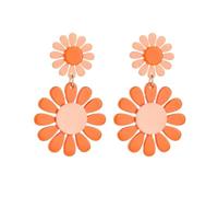 Earrings Stud Earrings Women acrylic Orange Sunflower Flower Pendant Earrings For Women Sweet Girl Party Accessories