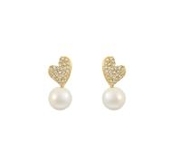 Earrings Stud Earrings Women french Retro Pearl Earrings Love Heart Female Party Simple Boho Wedding Geometry