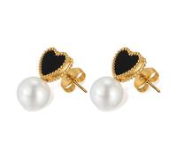 Earrings Stud Earrings Women french Retro Pearl Earrings Love Heart Female Party Simple Boho Wedding Geometry