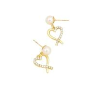 Earrings Stud Earrings Women love Heart Female Earrings Pearl Female Retro Party Simple Boho Wedding