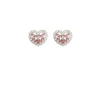 Earrings Stud Earrings Women simple Pink Love Earrings Hollow Peach Heart Female Retro Party Boho Wedding