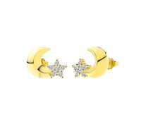 Earrings Stud Women Jewellery Jewelry 925 Moon And Star For Fashionable Beautiful Versatile Ape126-14K