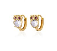 Earrings Stud Women Jewellery Jewelry Crystal Owl Hoop For Animal Zircon Rabbit Leopard Elephant Bear Cute Girls E3122G-5