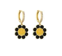 Earrings Stud Women Jewellery Jewelry Daisy Hoop Sunflower Show Your Beauty Versatile Fashion Exquisite Black