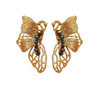 Earrings Stud Women Jewellery Jewelry European And American Elegant Smart Crystal Butterfly For Fashion Sweet Party