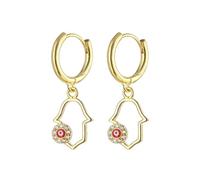Earrings Stud Women Jewellery Jewelry Heart-Shaped Star And Moon Women'S Fashion Pendant Fashionable Exquisite Versatile W0483-Red