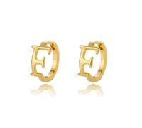 Earrings Stud Women Jewellery Jewelry Letter Men And Mini Hoop Trendy Hip Hop Punk Rock Party F