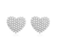 Earrings Stud Women Jewellery Jewelry Pearl Dome Drop 8 Row Sweet 1 Pair Show Your Beauty Versatile Fashion Exquisite Hearts