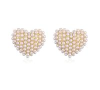 Earrings Stud Women Jewellery Jewelry Pearl Dome Drop 8 Row Sweet 1 Pair Show Your Beauty Versatile Fashion Exquisite Heartg