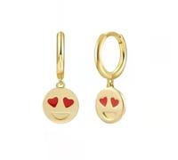 Earrings Stud Women Jewellery Jewelry Round Smiley Face Hollow For Fashion Happiness Pendant Party Accessories W0419-Y