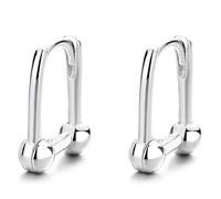 Earrings Stud Women Jewellery Jewelry S925 Square Ear Clip Girls Wedding Party Pendant Silver