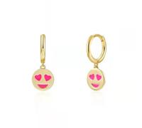 Earrings Stud Women Jewellery Jewelry Simple Cute Pink/Purple/Yellow/Blue Heart Shaped Round For Style W0419-Rosered-1