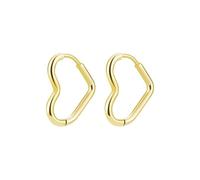 Earrings Stud Women Jewellery Jewelry Simple Heart Shape-Shape Small Glamorous Fashion Party Accessories Gold-1Pair